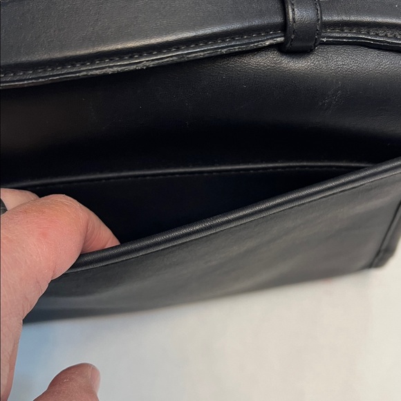 COACH VINTAGE COURT BAG CROSSBODY SATCHEL NAVY BLUE LEATHER 1229 MADE IN US - Picture 12 of 16